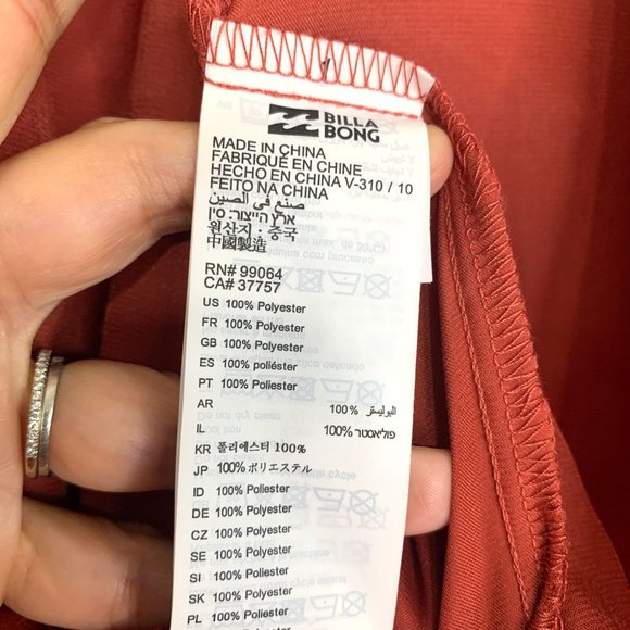 BILLABONG Redwood Shine On Silky Wrap Top Sz S - Picture 9 of 10